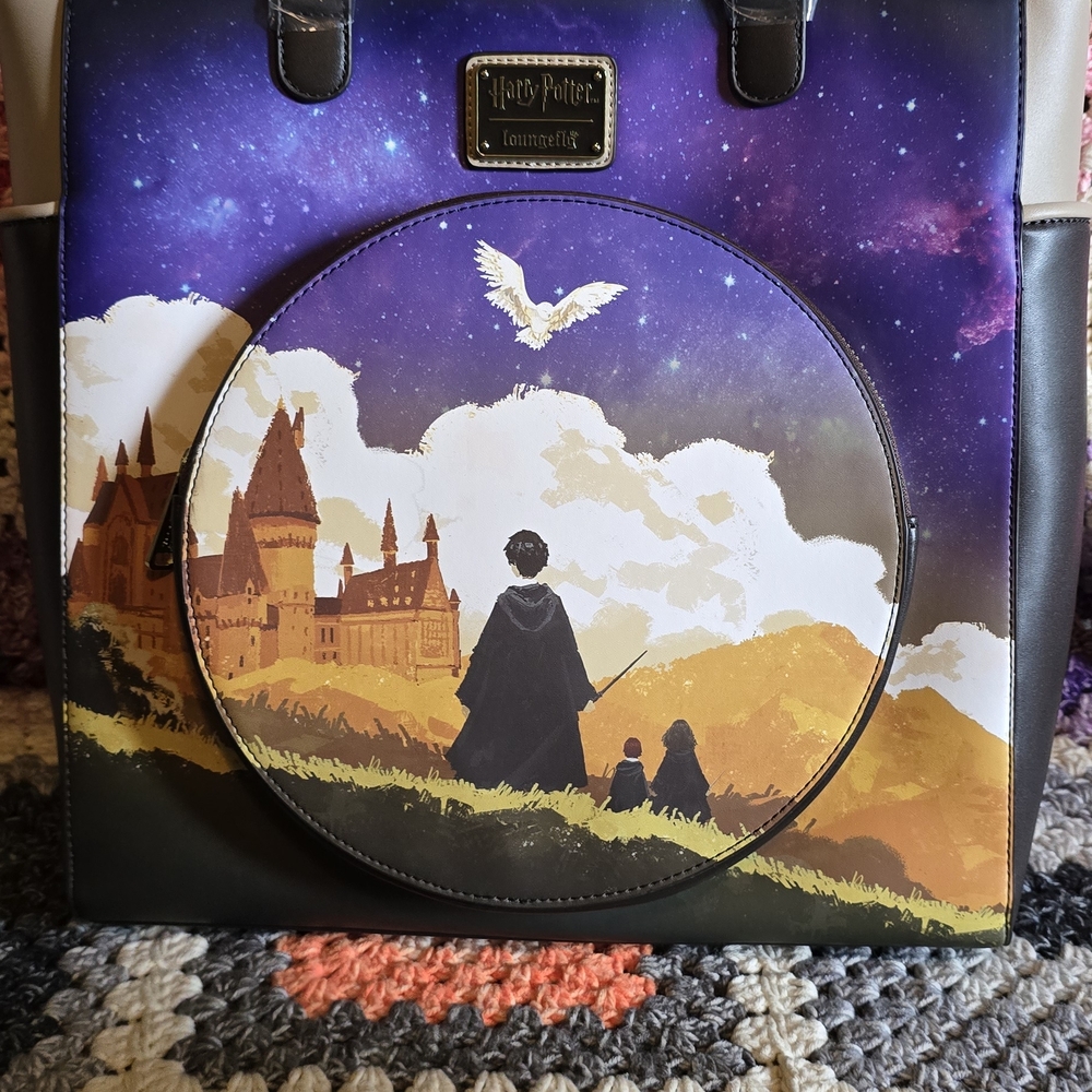 Loungefly Harry Potter Purple and Black Backpack